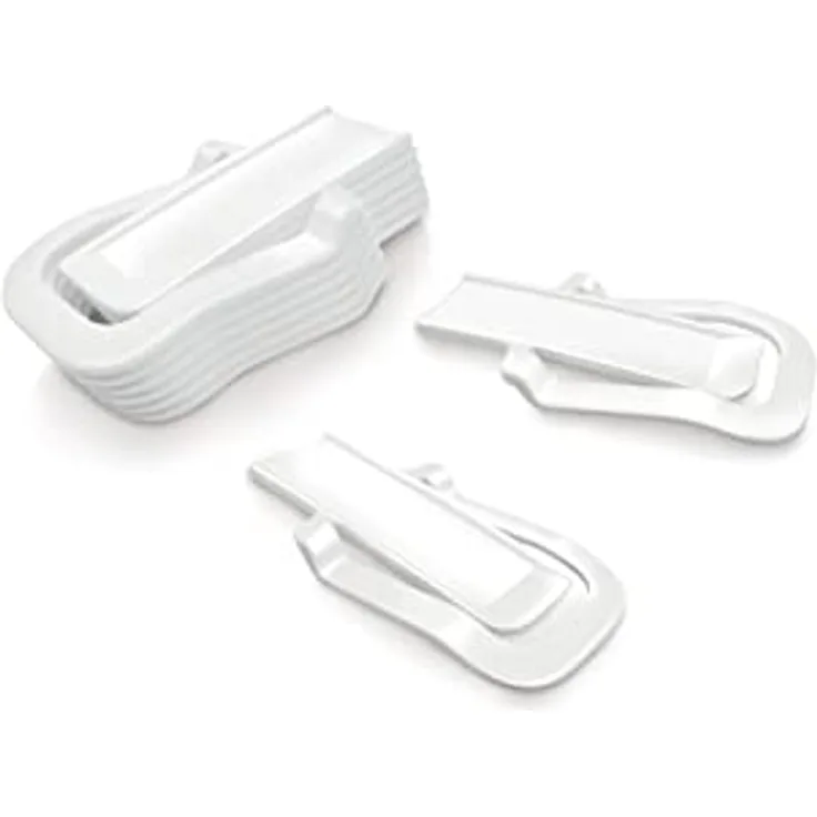 Tescoma - 897524, 4Food, Clip zum Schließen von Beuteln, 8 Stück, geeignet für Aufkleberetiketten, platzsparend, 7,5 x 3,5 cm, weiß