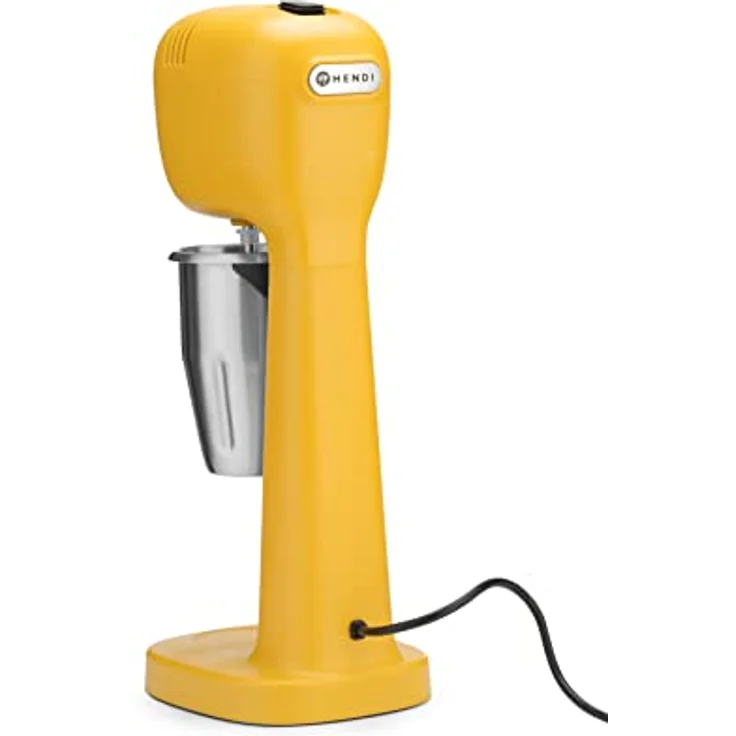 HENDI Milkshake Mixer, BPA-frei, Design by Bronwasser, Gelb, 230V/400W, 2 Geschwindigkeitsstufen, Edelstahl-Rührbecher 0,5L – Bild 4
