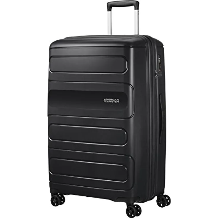 American Tourister Sunside Spinner 77 Erweiterbar, 4.5 KG, 106/118L, Schwarz (Black)