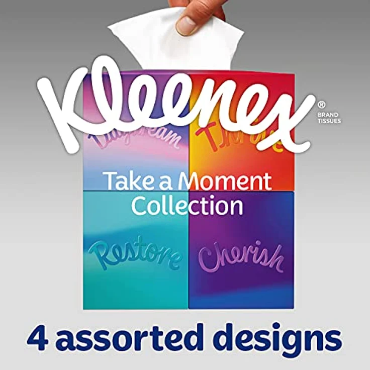 Kleenex Kosmetiktücher-Boxen, für den täglichen Gebrauch, 3-lagig, Collection Würfel, 12 x 48 Tücher – Bild 3