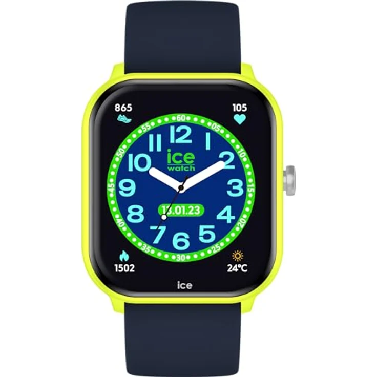 ICE-WATCH Ice Smart Junior 2.0 Yellow - Gelbe Connected Watch für Kinder mit blauem Silikonarmband, Bluetooth, Herzfrequenzmesser, Alarm – Bild 5