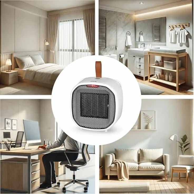 Silva 510042 Heizlüfter HL-M 500, Design-Miniheizer mit 2 Heizstufen (700 W / 1400 W) und Sicherheitsfunktionen, weiß – Bild 5