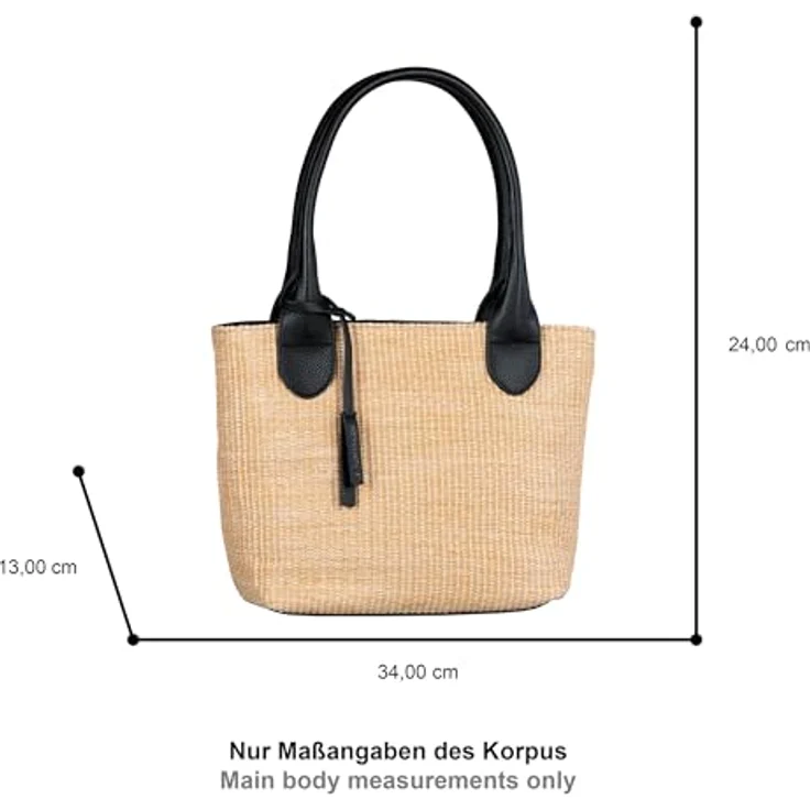 TOM TAILOR Sharon Zip Shopper M, Shopper in Black mit Zipper und geräumigem Hauptfach, 33x24x11 cm – Bild 4