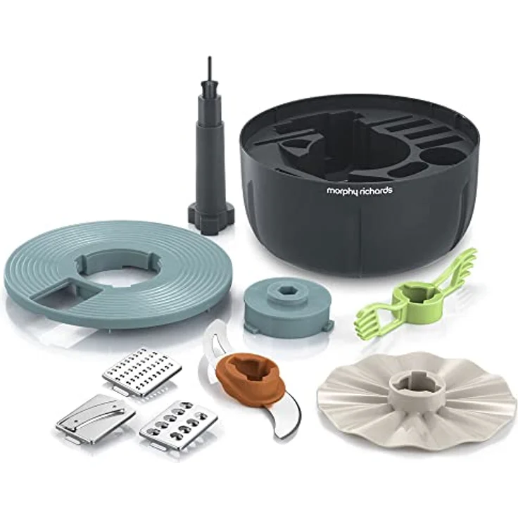 Morphy Richards 401014 Prepstar, 4L Schüssel, 1.6L Kapazität, 6 Einstellungen, BPA Frei Kompakte Küchenmaschine, 240, Grau – Bild 2