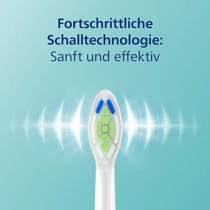PHILIPS Sonicare 4100 elektrische Zahnbürste mit Schalltechnologie, Blau Prismatic, Modell HX3689/42, mit zwei Modi, Andruckkontrolle und SmarTimer – Bild 3