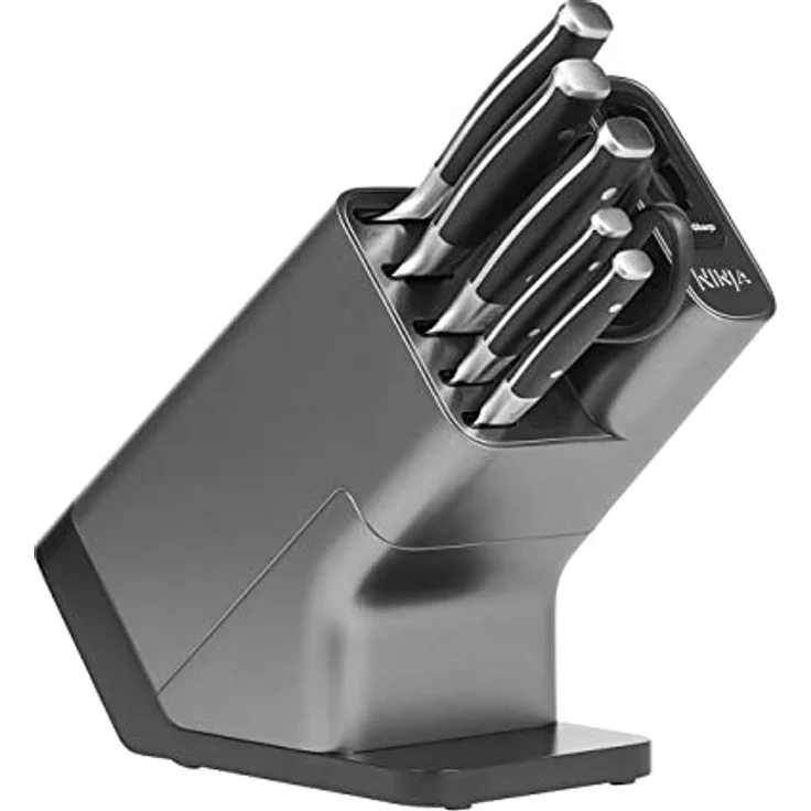 Ninja Foodi StaySharp-Messerblock mit integriertem Schärfer K32006EU, Edelstahl – Bild 1