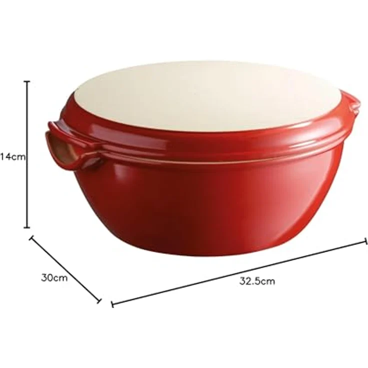 Emile Henry Brotbackform rund 32,5 cm Wein (34-5507) – Bild 11