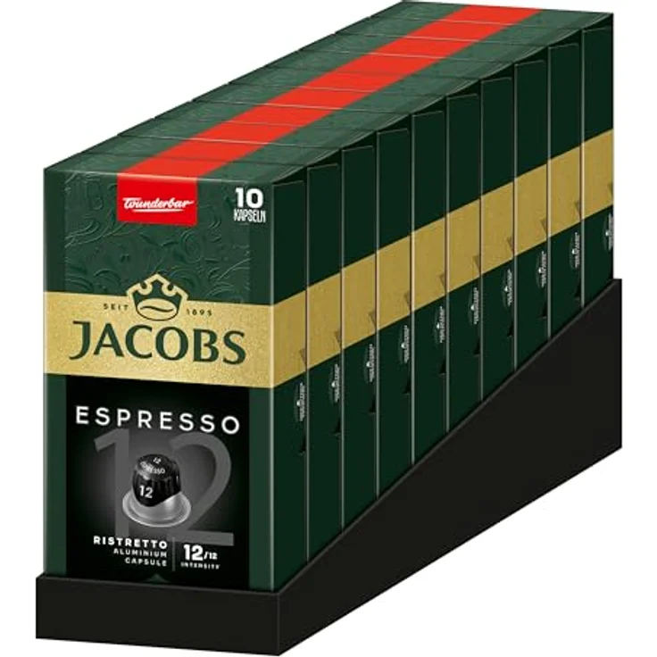 Jacobs Espresso 12 Ristretto, Kaffeekapseln, Nespresso Kompatibel, Kaffee, 100 Kapseln – Bild 2