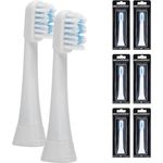 MEGASONEX 6x Bürstenköpfe zick zack - medium, ultrafeine Dupont Tynex Fasern, für gründliche Plaqueentfernung