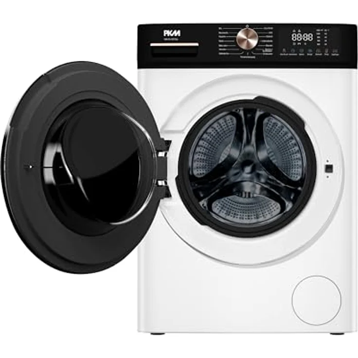 PKM WA10-15TCA Waschvollautomat 1400 UpM, Energieeffizienzklasse A, 10 kg Fassungsvermögen, weiß/schwarz – Bild 2