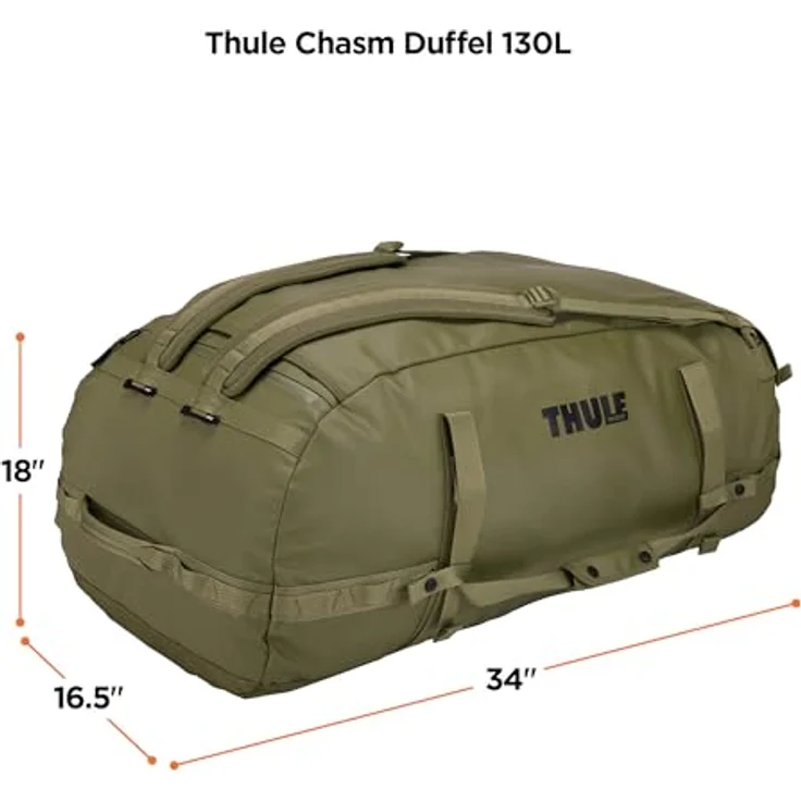 Thule Chasm Weekender Reisetasche 86 cm, olivine, 100% Polyester, ideal für Reisen und Sport – Bild 2