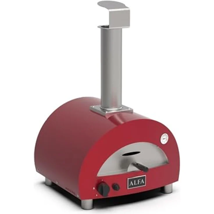 Alfa Forni Tragbarer Gas Pizzaofen MODERNO PORTABLE Antik Rot, mit Heat Genius-Technologie und schnellem Garen – Bild 2