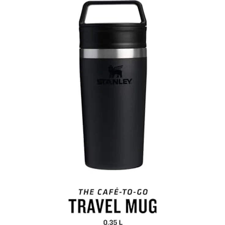 Stanley 1913 The Cafe?-To-Go Travel Mug, Trinkflasche in schwarz mit praktischem Deckel und isolierter Edelstahlkonstruktion – Bild 3