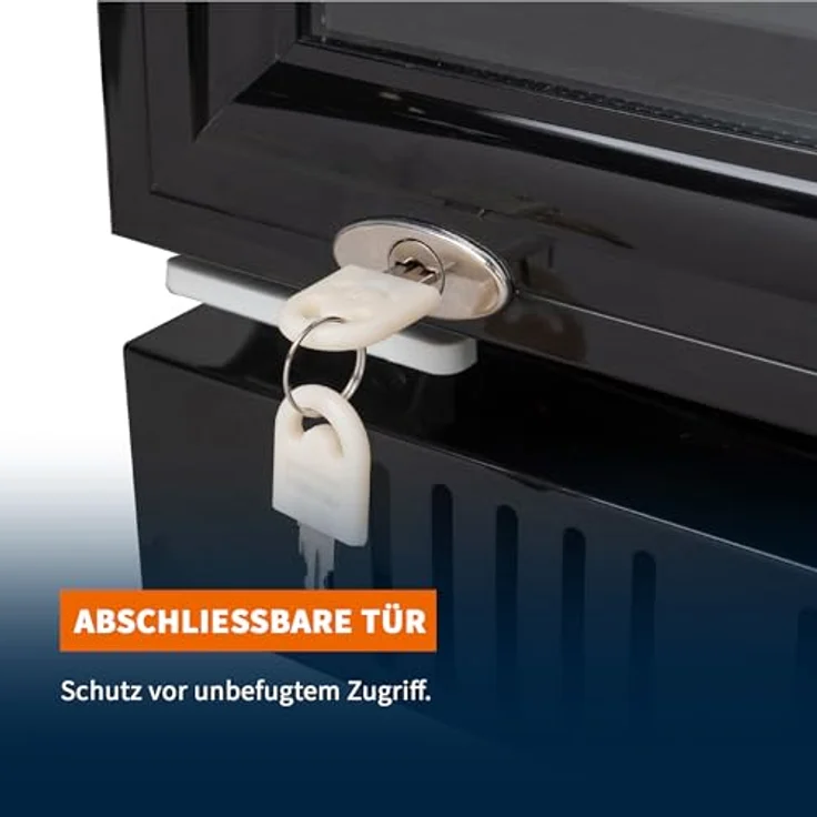 GastroHero Getränkekühlschrank GKS-360, 360 Liter, schwarz, abschließbare Glastür, temperaturregelbar 0 °C bis +8 °C, 5 höhenverstellbare Böden – Bild 6