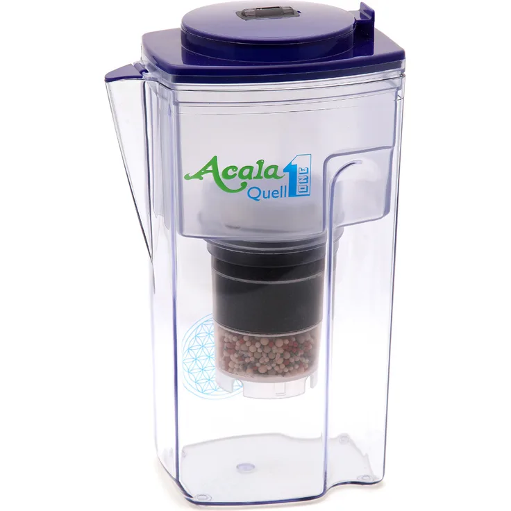 Acala AcalaQuell ONE® Kannen Wasserfilter in dunkelblau, inkl. 1x Filterkartusche und 1x Mikroschwamm