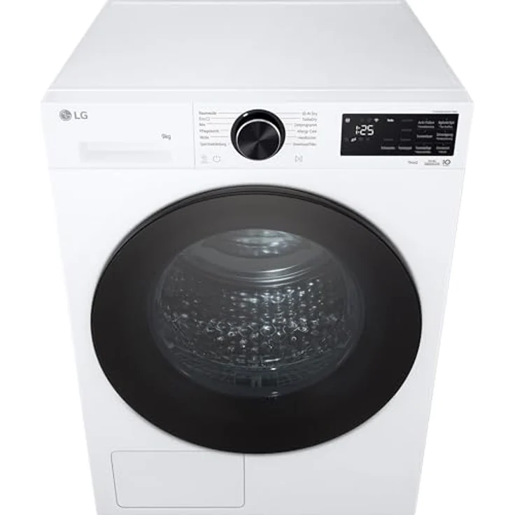 LG RT90X7W Wärmepumpen-Trockner, 9 kg, Energieklasse B, mit AI Dry, TurboDry, selbstreinigendem Kondensator, Weiß – Bild 2