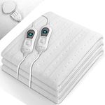 sinnlein Doppel-Wärmeunterbett 160x140cm mit Abschaltautomatik und 2 Temperaturzonen | Heizdecke mit 3 Temperaturstufen | Wärmebettunterlage fürs Bett | Wärmedecke aus weichem Vlies