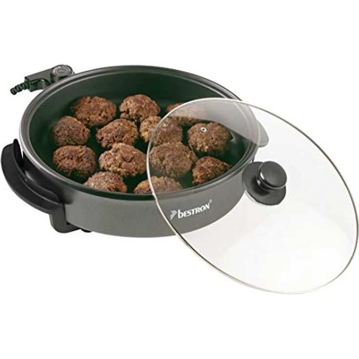 Elektrische Partypfanne, 1500 Watt, Antihaftbeschichtung, D 40 cm – Bild 3
