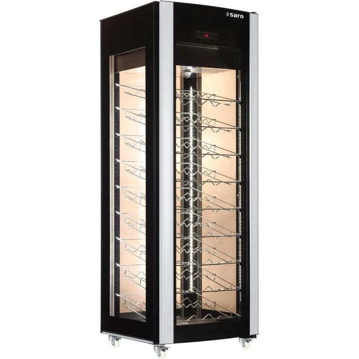 SARO Weinkühlschrank Modell WK 81, 400 Liter Kapazität, elegante Glasfront mit LED-Beleuchtung und Inverter-Kompressor