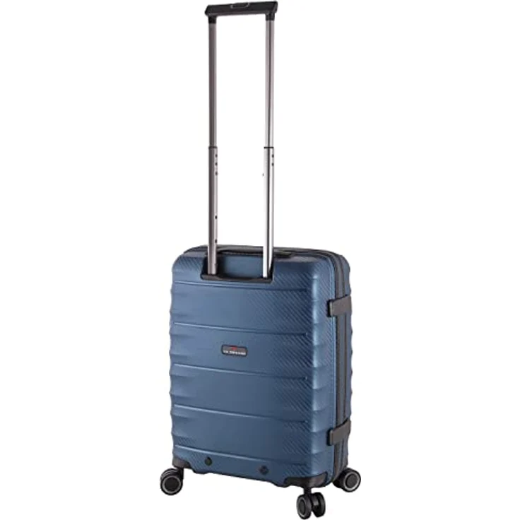Von Cronshagen Reisetrolley Balto | Stabiler Hartschalen Koffer mit 4 leichtlaufenden Doppelrollen und 3-stelligem TSA-Zahlenschloss (Navy, S - Handgepäck 55cm) – Bild 4