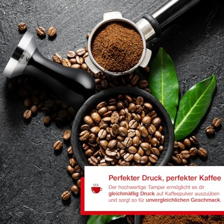 Solis Tamper zu 51 mm Siebhalter, Zubehör Kaffeemaschinen, Silber – Bild 2