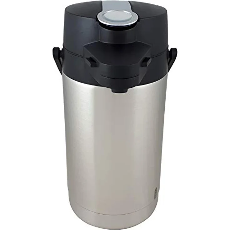 Helios Pump-Isolierkanne Coffeestation, 2,5 Liter, Edelstahl, Einhandbedienung – Bild 2