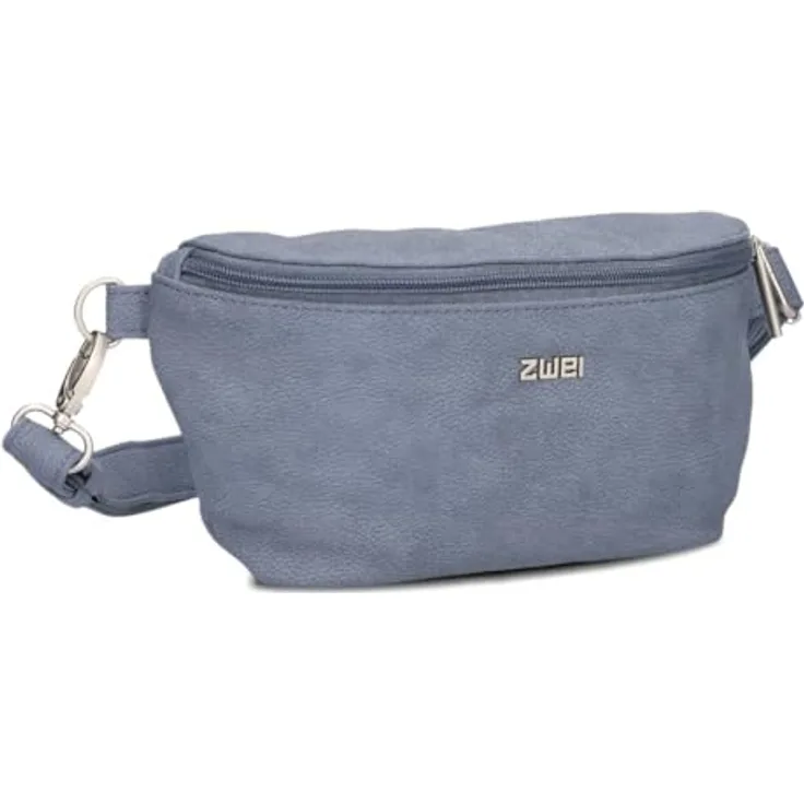 Zwei Mademoiselle.M Gürteltasche 25 cm, grau, 100% Polyurethan, kompakte Umhängetasche