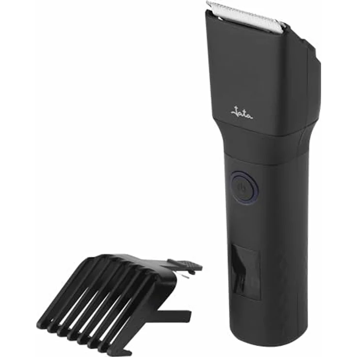 Jata JBCP3700 Haarschneidemaschine für Herren, mit 1 Schneidführung und 7 Positionen (3 bis 21 mm), Klingen aus Edelstahl und Keramik, batteriebetrieben und kabelgebunden, in Schwarz. – Bild 3