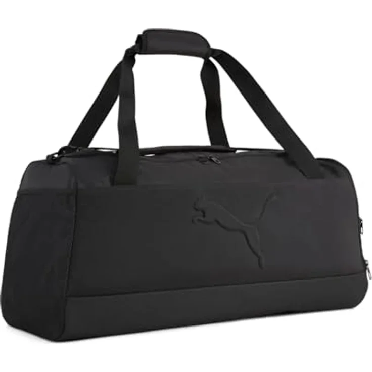 PUMA BUZZ MEDIUM SPORTS BAG, Sporttasche mit verstellbarem Schulterriemen, mehreren Fächern und strapazierfähigem Bodenelement, recycelte Materialien