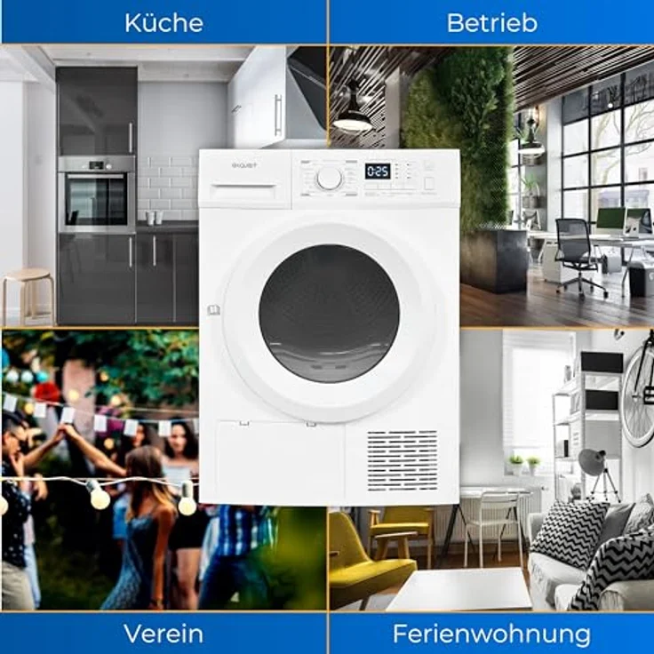 Exquisit Wärmepumpentrockner TWP803-030 weiss | 8 Kg | A++ | 16 Programme | Knitterschutz | Startzeitvorwahl - Preisvergleich – Bild 5