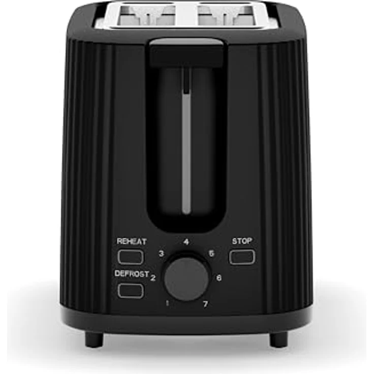 Princess Toaster Wave, Edelstahl-Optik, 2 Scheiben, 7 Bräunungsstufen, Auftau- und Aufwärmfunktion, Krümelschublade, kompaktes Design, 142358 – Bild 3