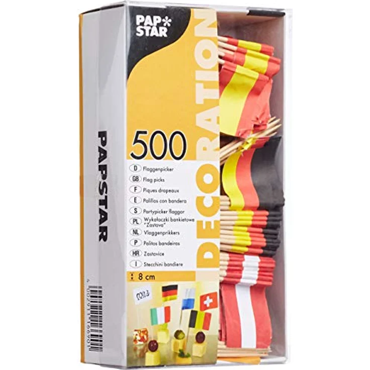 500 Deko-Picker 8 cm ''Nationen'' – Bild 3