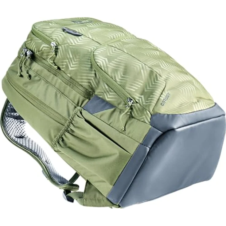 Deuter Cotogy Freizeitrucksack, ergonomischer Schulrucksack aus 100% recyceltem PET, grün-grau mit vielseitigen Taschen und rückenschonendem Tragekomfort – Bild 12