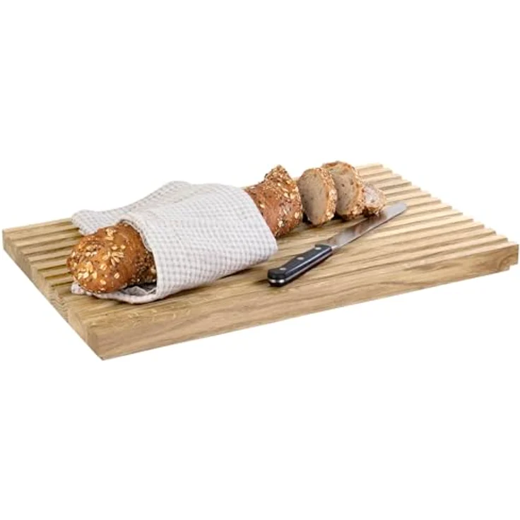 APS Brotschneidebrett "VALO", GN 1/1-Format (53 x 32,5 cm), geöltes Eichenholz, braun, mit Antirutsch-Füßchen – Bild 2