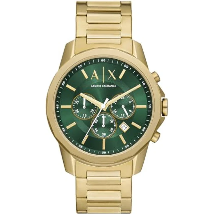 Armani Exchange Herrenuhr Banks Quarz/Chrono Uhrwerk 44 mm Gehäusegröße mit einem Edelstahlarmband AX1746 – Bild 1