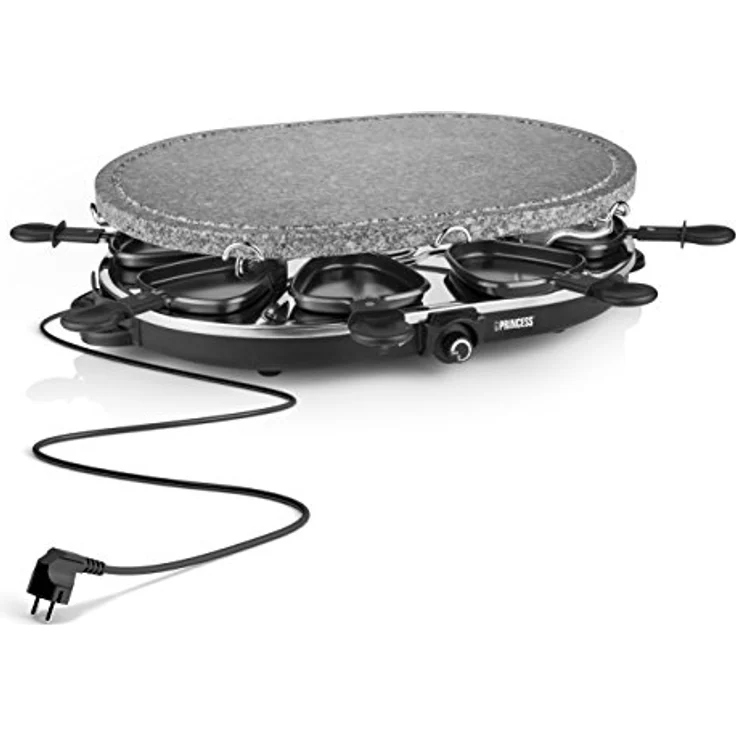 Princess Raclette Grill für bis zu 8 Personen - mit Steingrill und spülmaschinenfestes Zubehör, 162720 – Bild 4