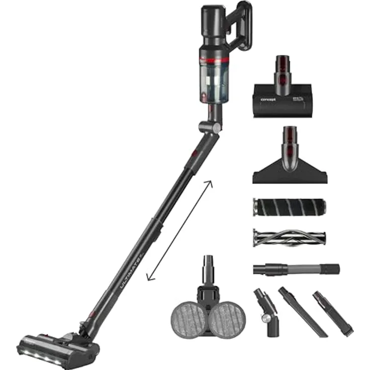 Concept Ultimate Pro+ VP6260, Standstaubsauger mit HEPA-Filter, 500 Watt, schwarz