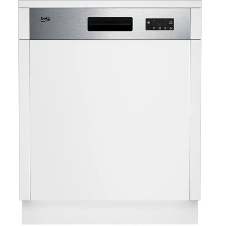 BEKO BDSN16O44W, teilintegrierbarer Geschirrspüler mit 14 Maßgedecken, 44 dB (A), SelfDry-Funktion und höhenverstellbarem Oberkorb
