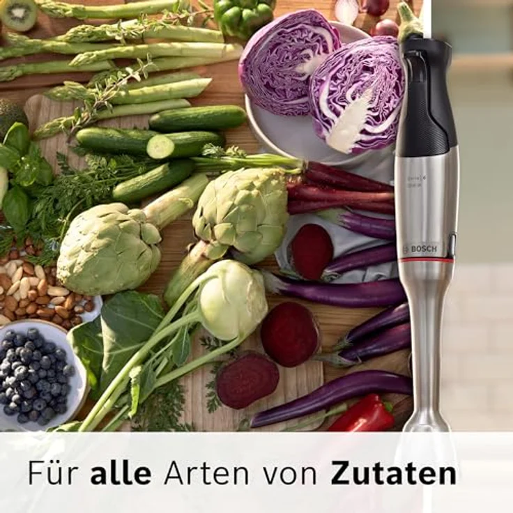 Bosch Hausgeräte Series 6 MSM6M830, Stabmixer mit 1200 Watt, Edelstahl-Gehäuse, Quattro-Blade System Pro, Silber – Bild 10