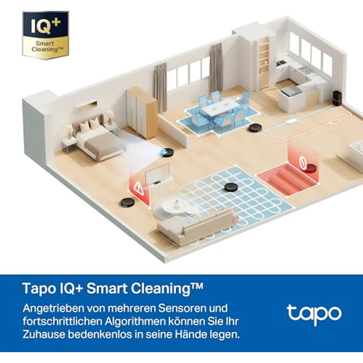 TP-Link Tapo RV30 Max, Beutelloser Saugroboter mit 5300 Pa Saugkraft, Wischfunktion, Schwarz – Bild 7