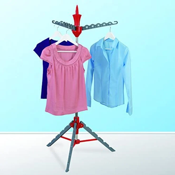 EASYmaxx Wäscheständer grau, rot – Bild 3