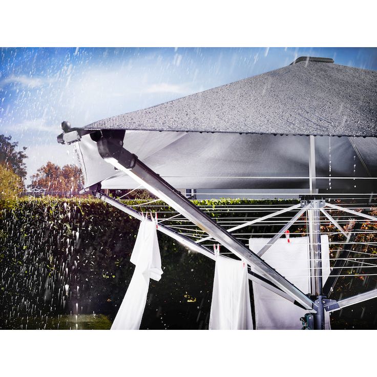 Leifheit 82100 Linoprotect 400, Wäschespinne mit Dach, Aluminium, 40 m Leine für 4 Waschladungen – Bild 11
