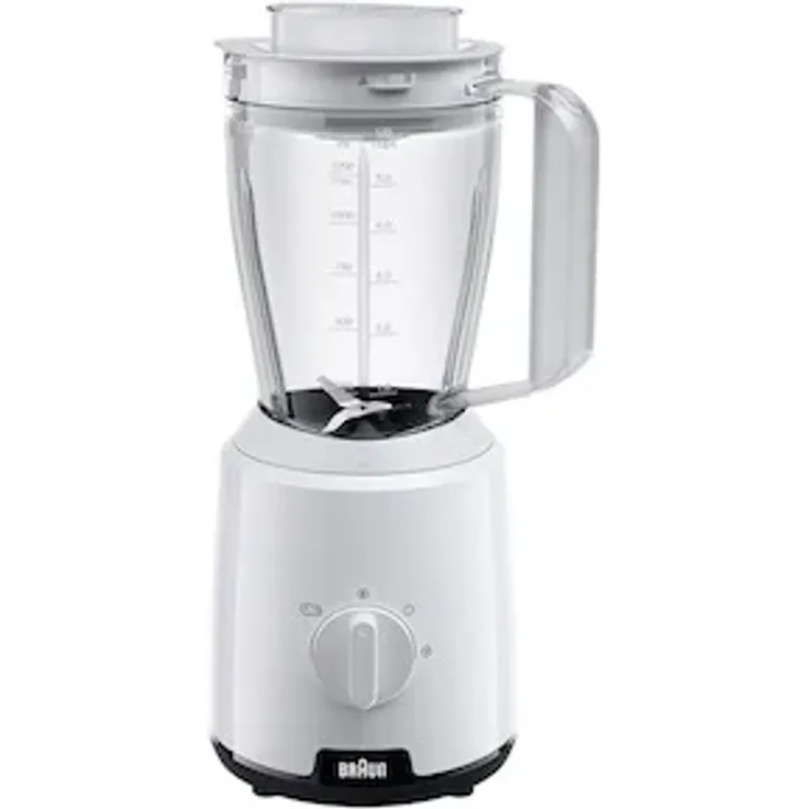 Braun PowerBlend 1 JB1000 Standmixer, 600 Watt, 1,5 Liter, 2 Geschwindigkeiten, weiß – Bild 1