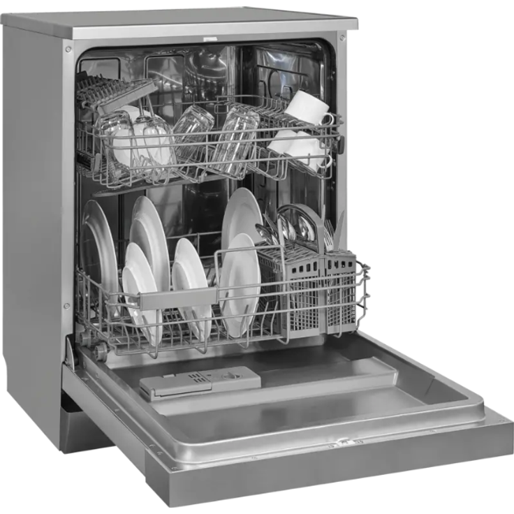 Exquisit GSP9313-030E inox, Geschirrspüler, Geräuschemissionsklasse C, Geräuschemissionen 49 Dezibel, Breite 59,8 cm, Startzeitvorwahl – Bild 2