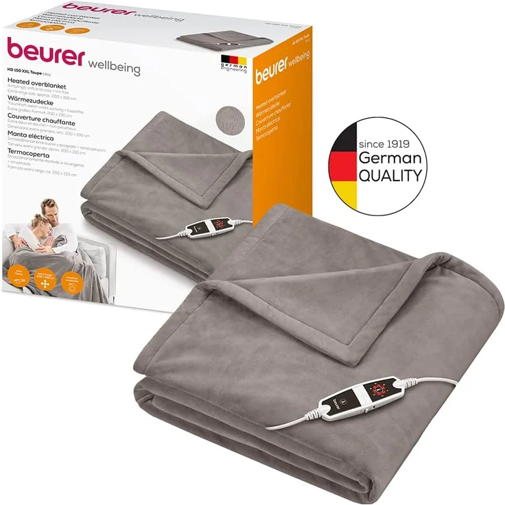 Beurer XXL Wärmezudecke HD 150 Cosy Taupe – Bild 5