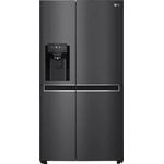 LG GSLV31MCXM L-Reihe Side-by-Side-Kühlschrank, freistehend, matte black steel, NoFrost, Schnellgefrieren, Wasser- und Eiswürfelspender, Wassertank, Breite 91.3 cm, Energieklasse F