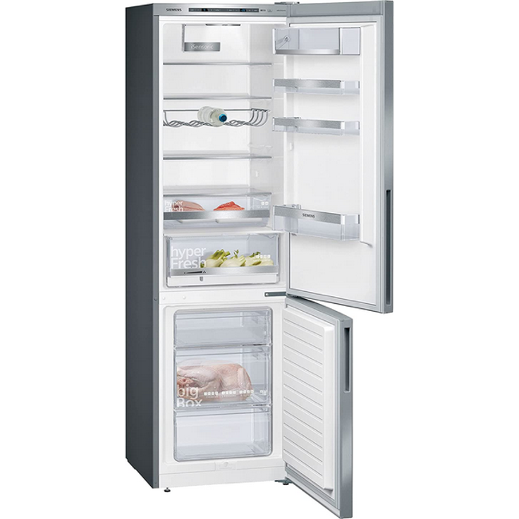Siemens KG39E8IBA Kühl-Gefrierkombination, freistehend, edelstahl, LowFrost, 0-Grad-Zone, Schnellkühlen und -gefrieren, Urlaubsschaltung, LED, Breite 60 cm, Energieklasse B – Bild 2