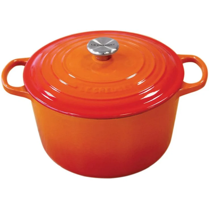 Le Creuset Signature Bräter, hoch, rund, 24 cm, ofenrot