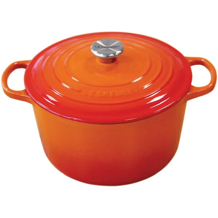 Le Creuset Signature Bräter, hoch, rund, 24 cm, ofenrot