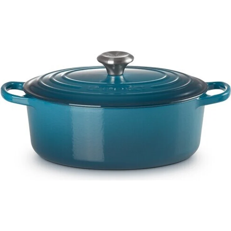 Le Creuset Signature Bräter, oval, 27 cm, deep teal – Bild 1